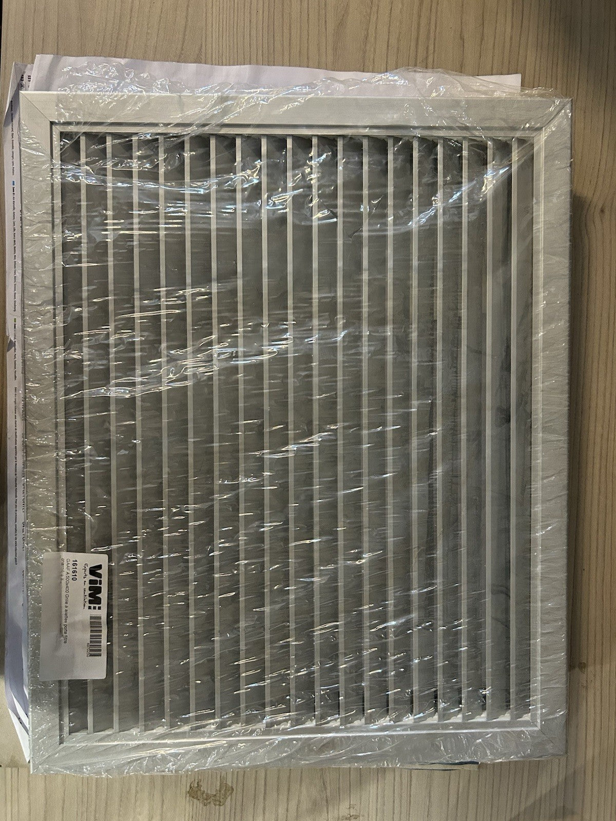 Grille de ventilation porte-filtre VIM GAAF A 500x400 mm - Aluminium