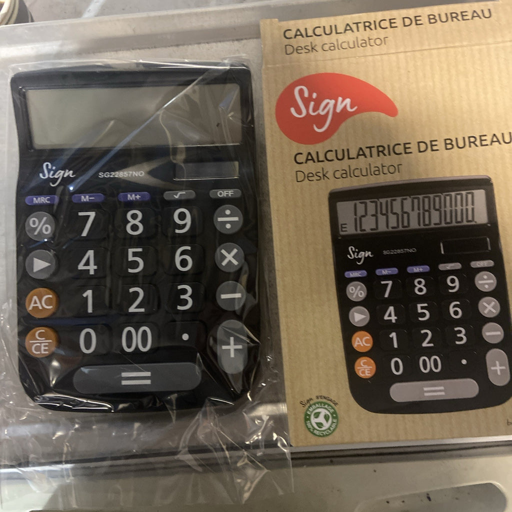Calculatrice De Bureau 20Mm Sign