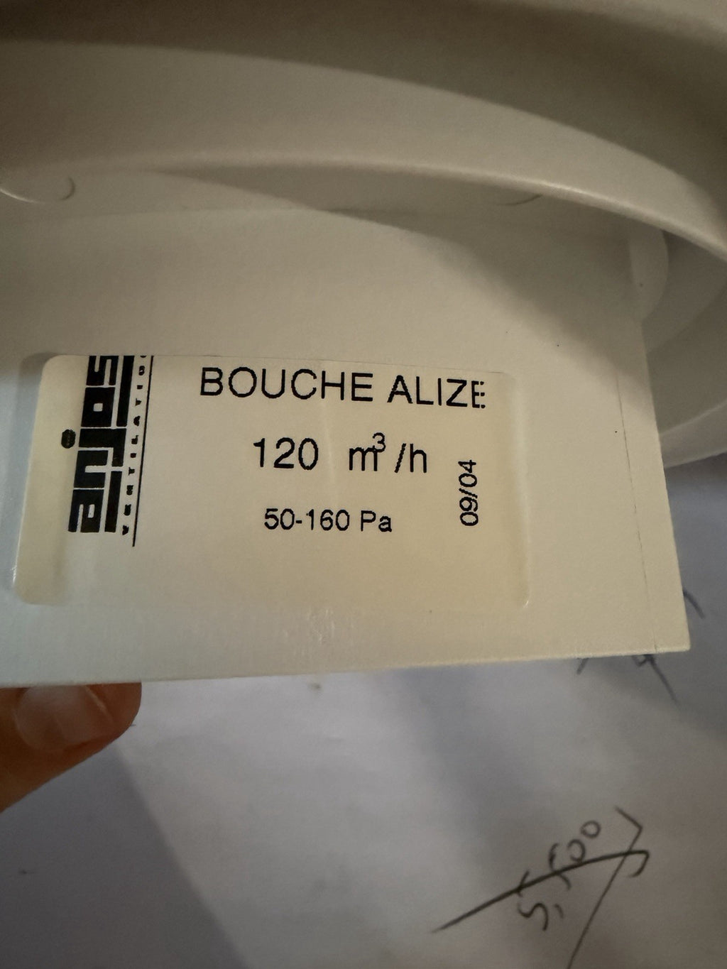 Bouche autoréglable Alizé Auto - simple débit - 120 m3/h