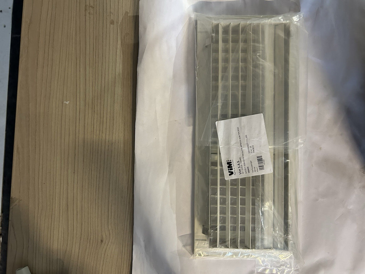 Grille de ventilation double déflection VIM 400x150 mm - Acier RAL 9010