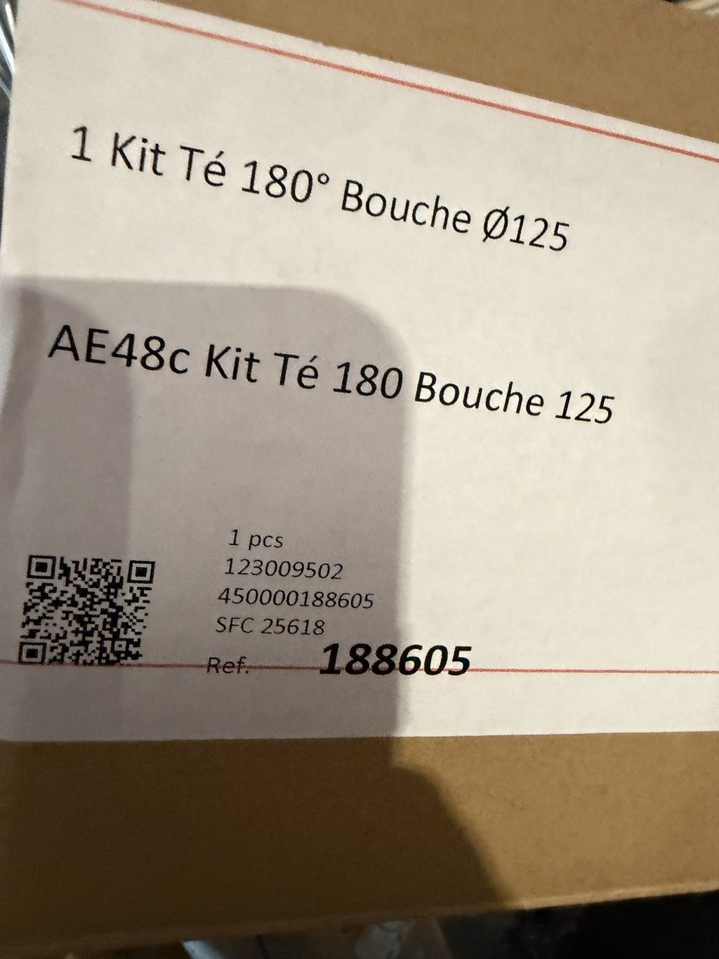 Kit té 180° AE48C circulaire pour bouche D125mm