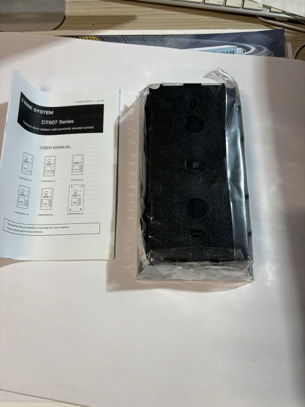 Interphone vidéo DT607F/ID/FE-S2 RFID argenté + manuel