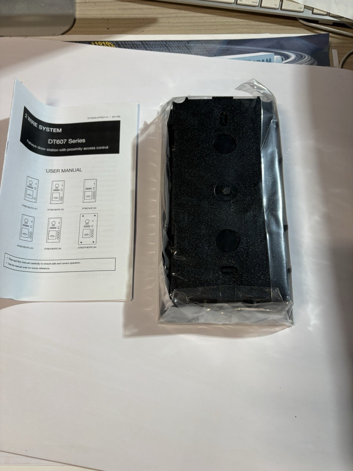 Interphone vidéo DT607F/ID/FE-S2 RFID argenté + manuel