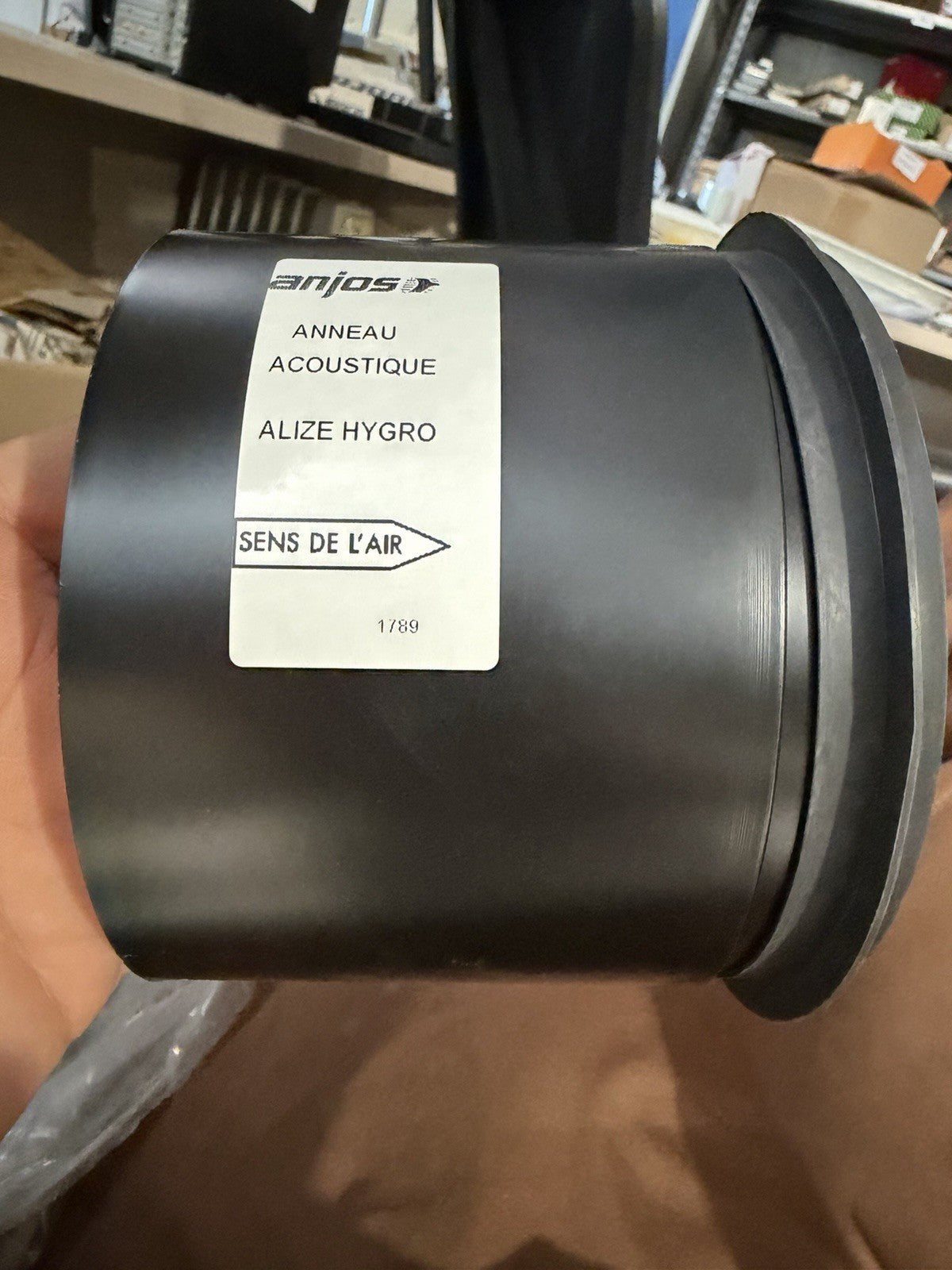 Anneau acoustique anti bruit ANJOS 1789 pour bouche VMC Alizé Hygro Cuisine