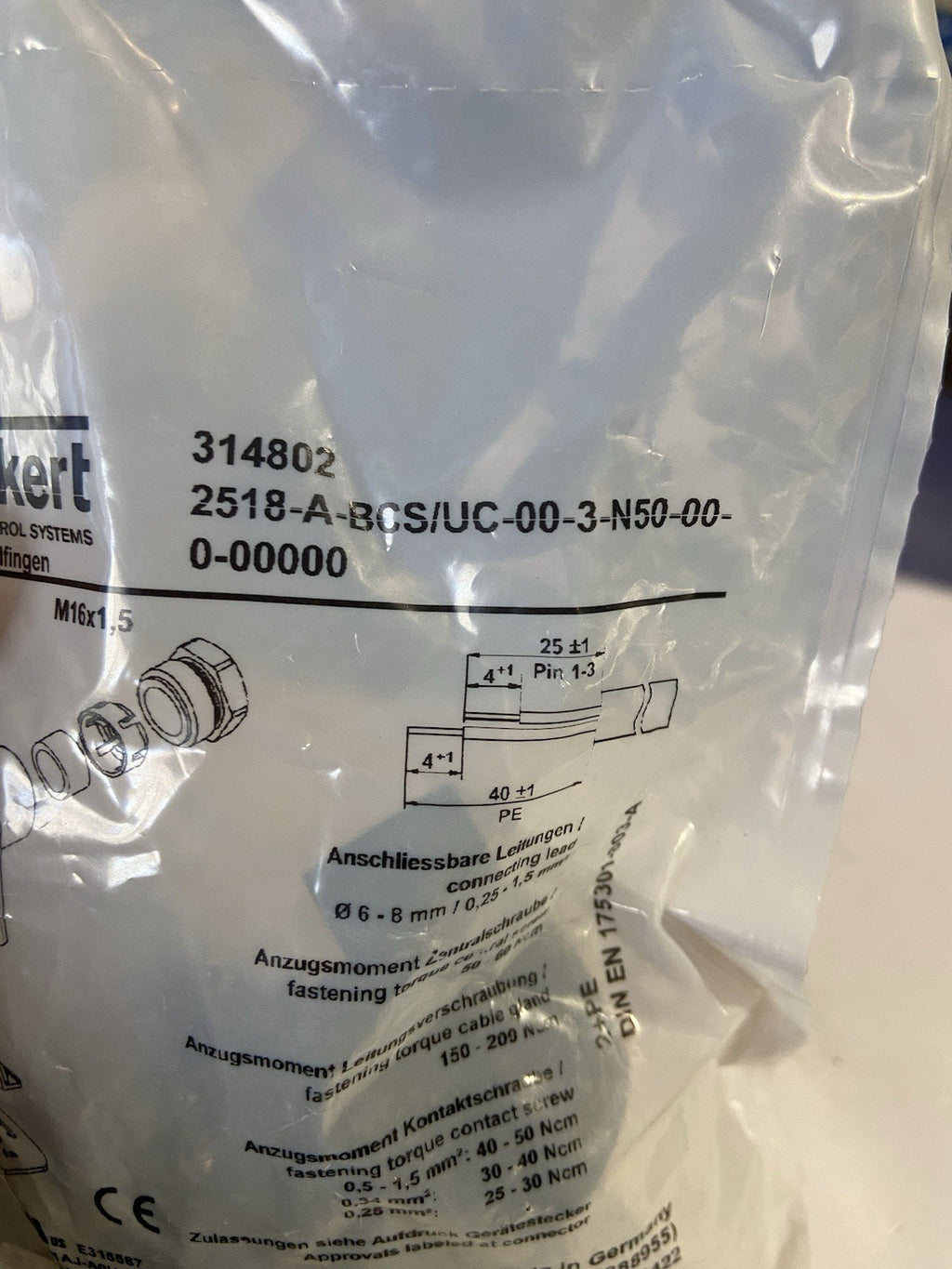 Connecteur de vanne Bürkert 2518 - 314802