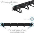 guide Cordons 4 Crochets Noirs + Alvéoles M
