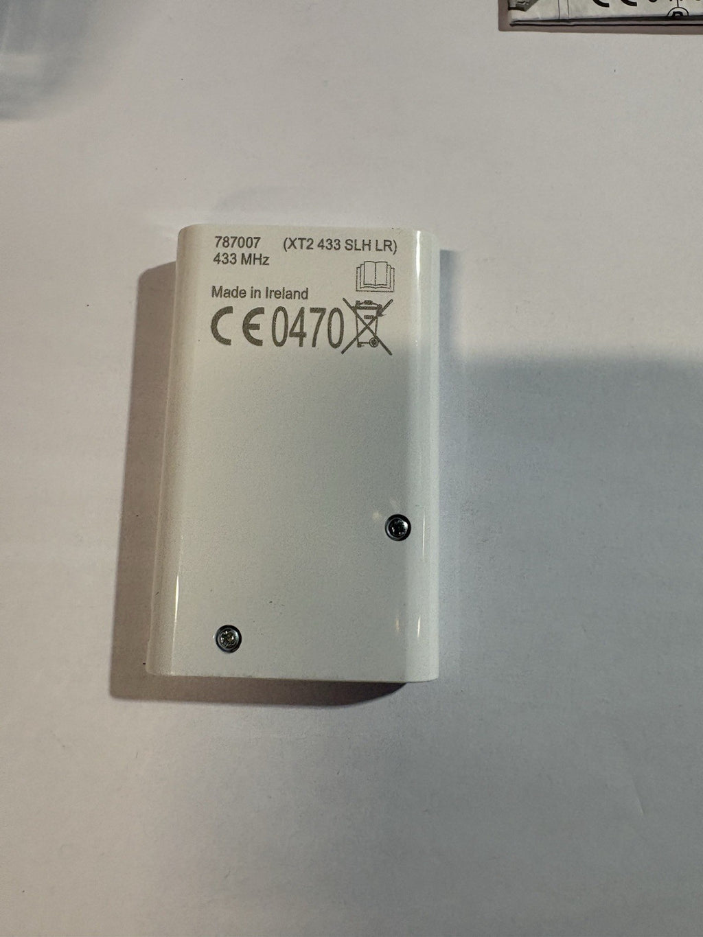 FAAC 787007 XT2 433 SLH LR Télécommande 433 MHz blanc 2 boutons