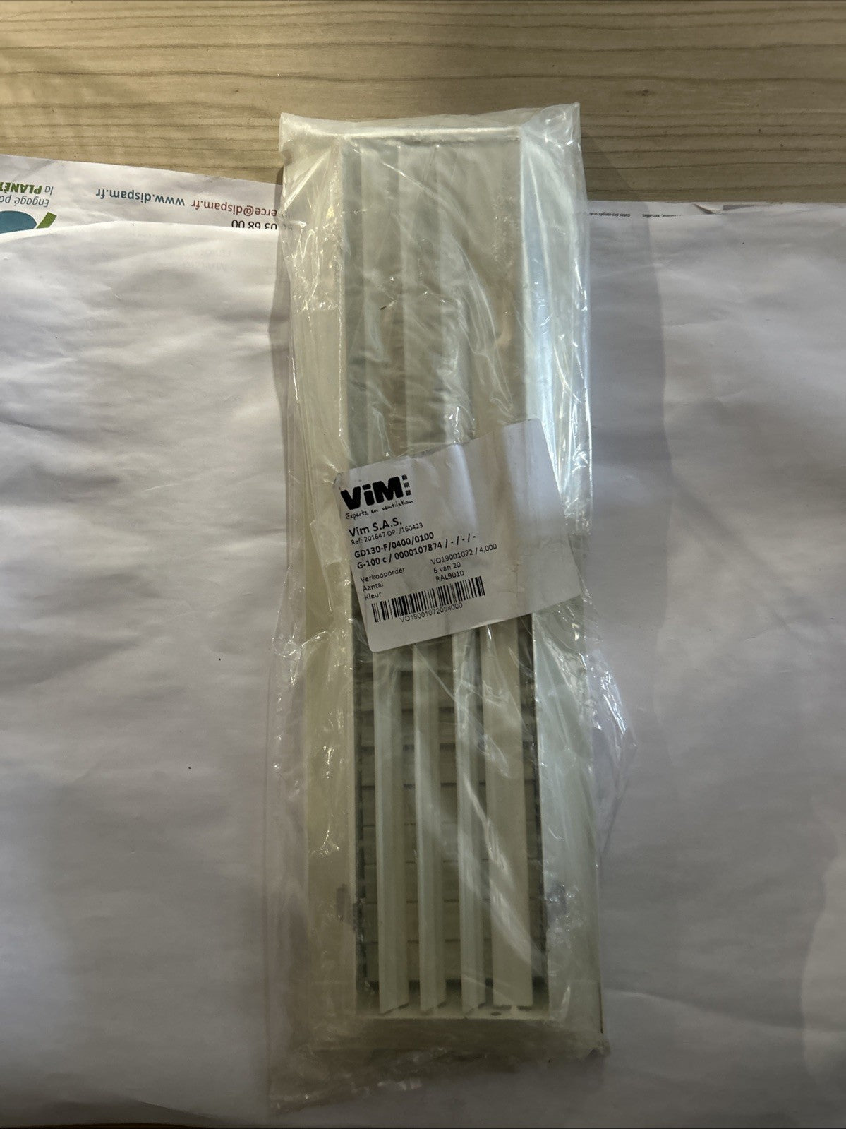 Grille de ventilation ViM GD130-F – Neuve – RAL 9010