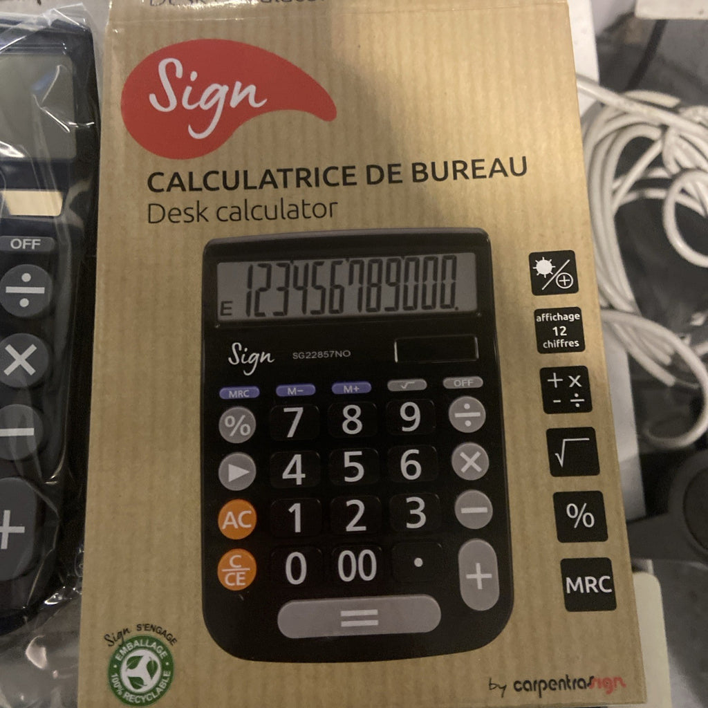 Calculatrice De Bureau 20Mm Sign