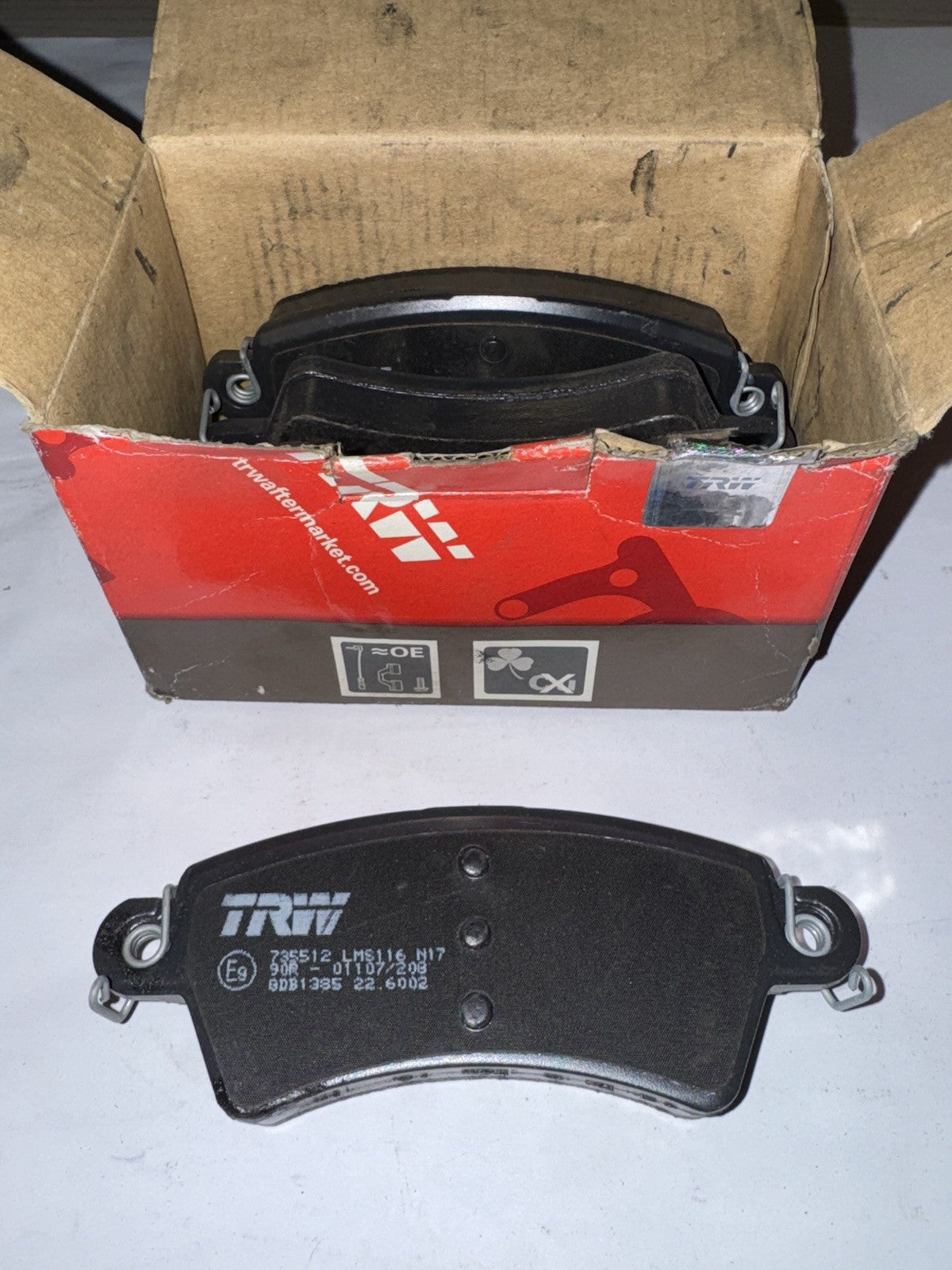 plaquette de frein avant TRW GDB1385 Peugeot 306, Xsara, 206