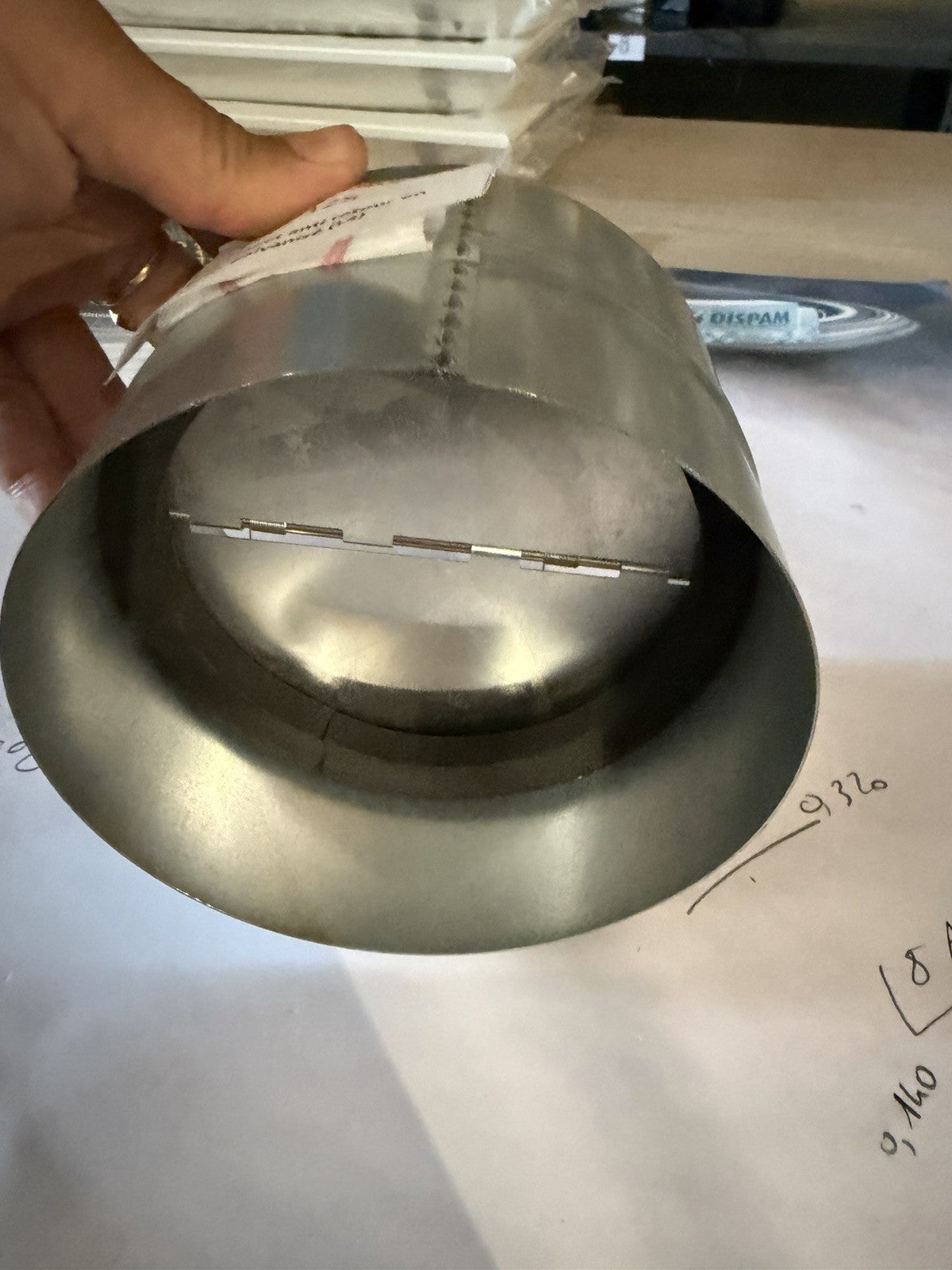 Clapet anti retour Ø 125 mm pour conduit rigide galvanisé