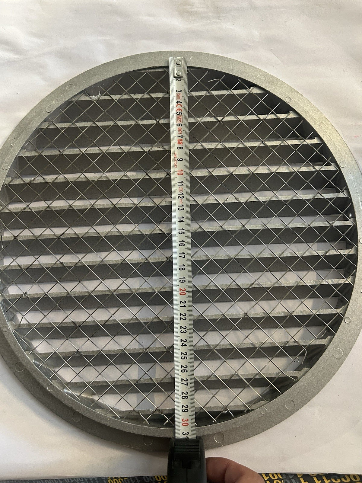 Grille de ventilation ronde Ø300 mm en aluminium avec moustiquaire - Neuf
