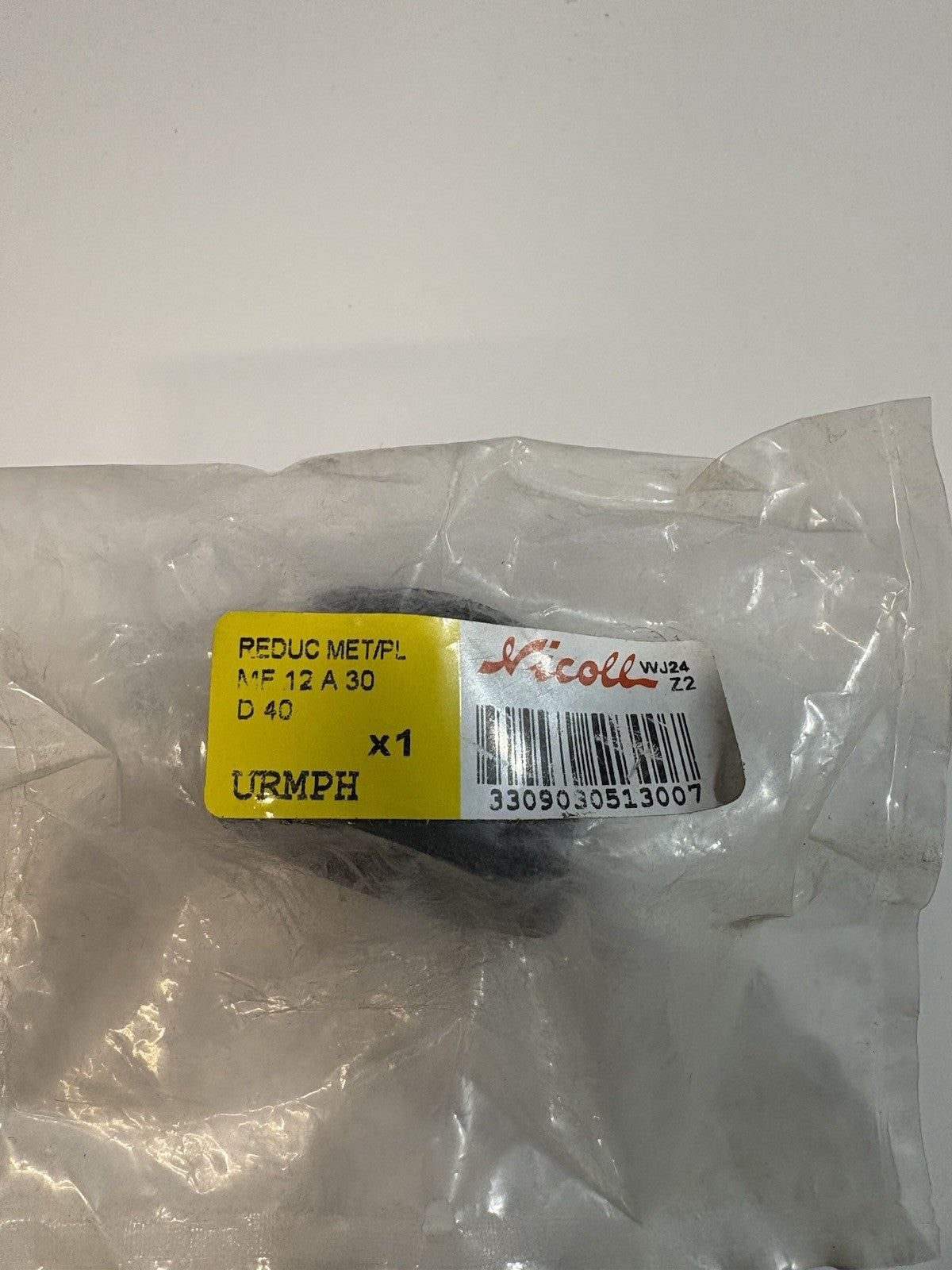 Réduction MF élastomère pour tube métal de 12 à 30 mm Nicoll
