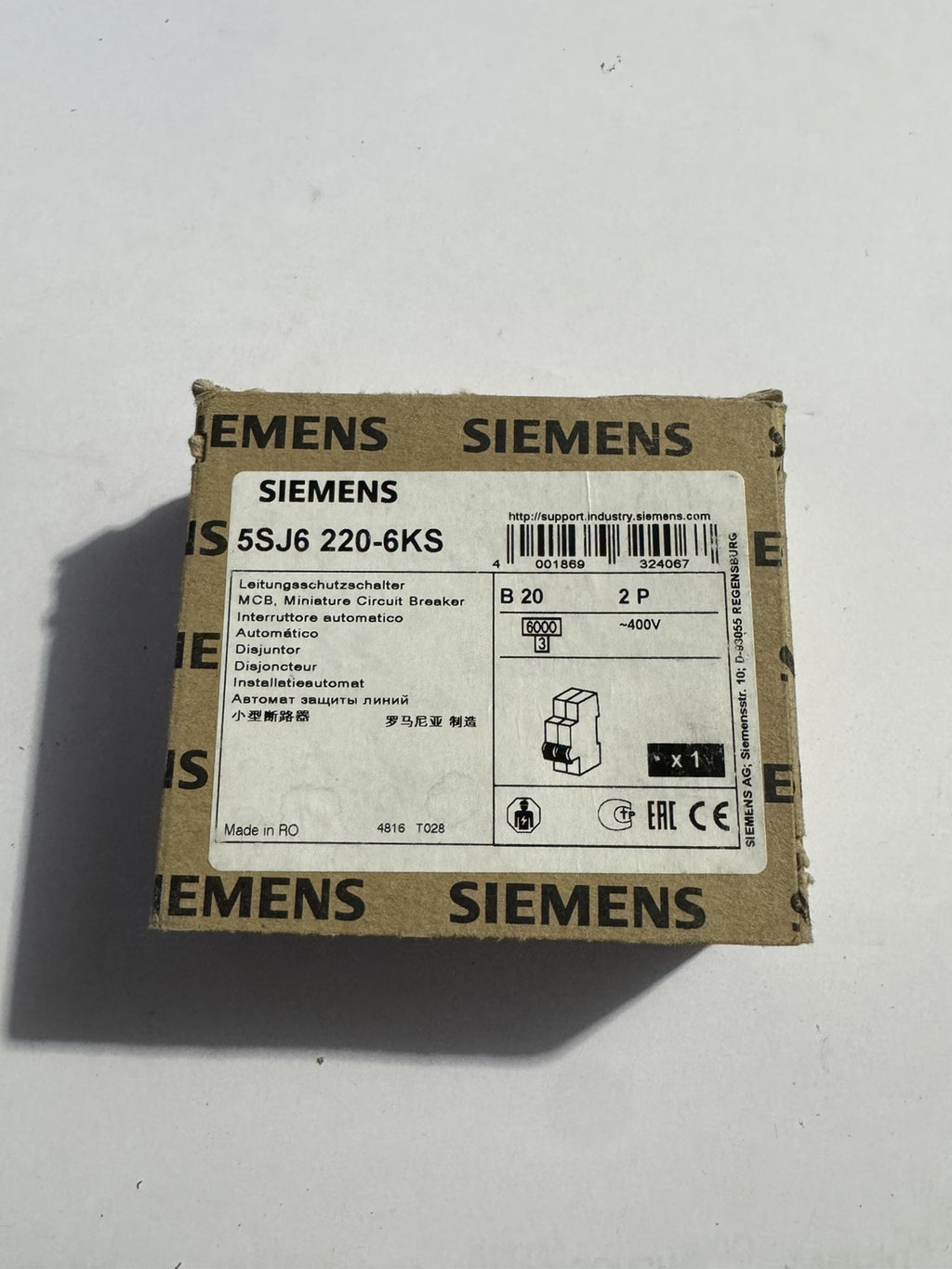 Disjoncteur Siemens 5SJ6 220-6KS.