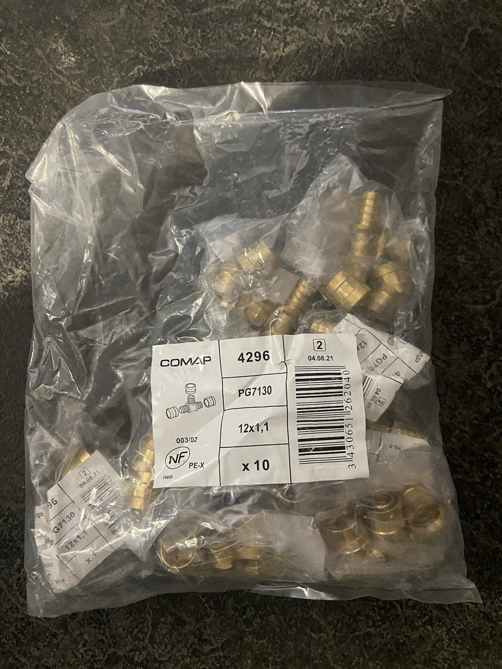 Comap Lot de 10 tés égal à glissement - Réf : 4296