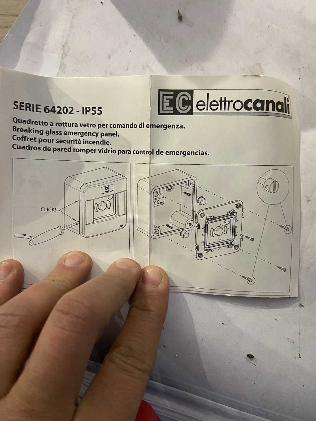 Coffret pour sécurité incendie neuf