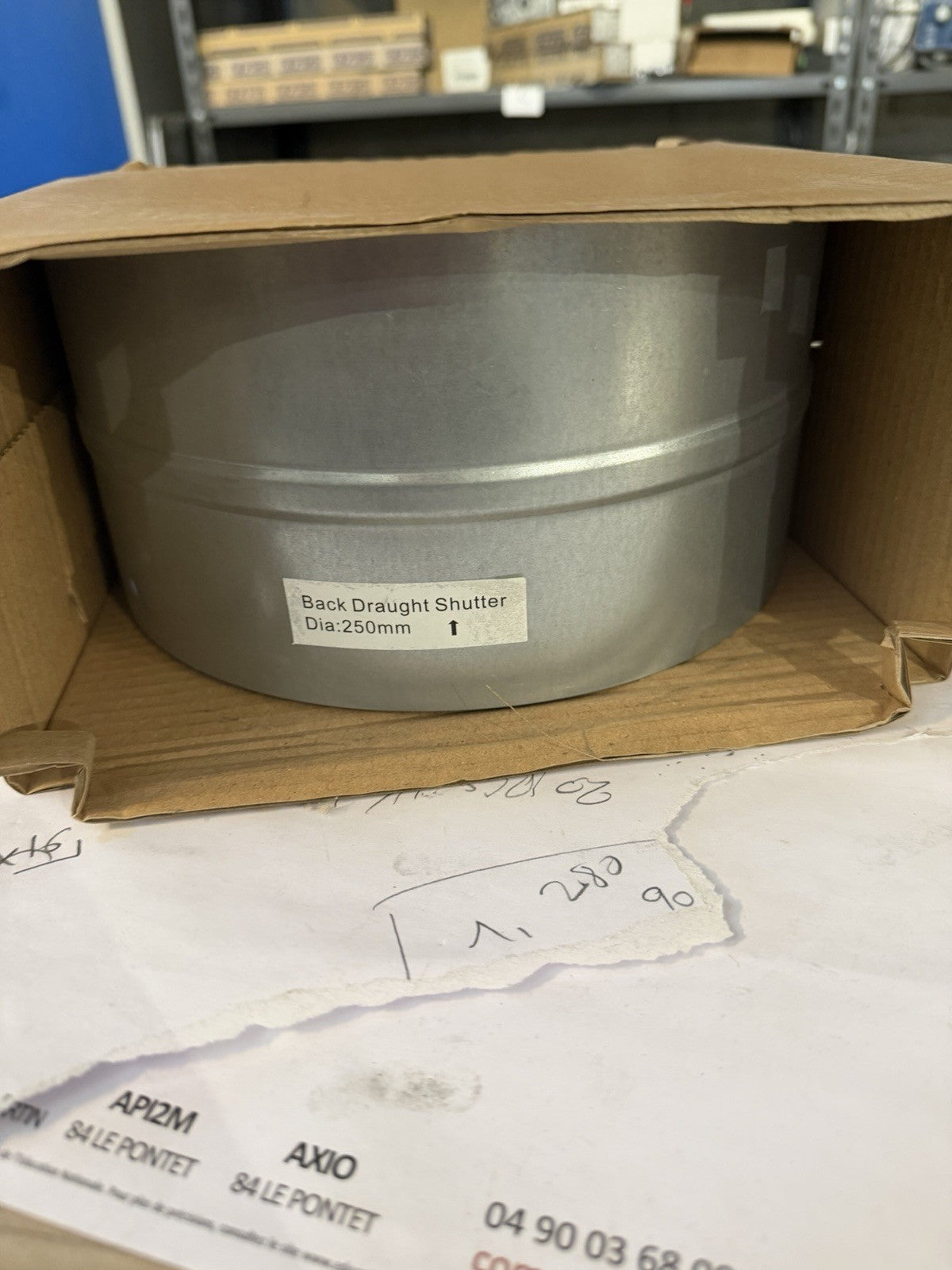 Clapet anti retour Ø 250 mm pour conduit rigide galvanisé