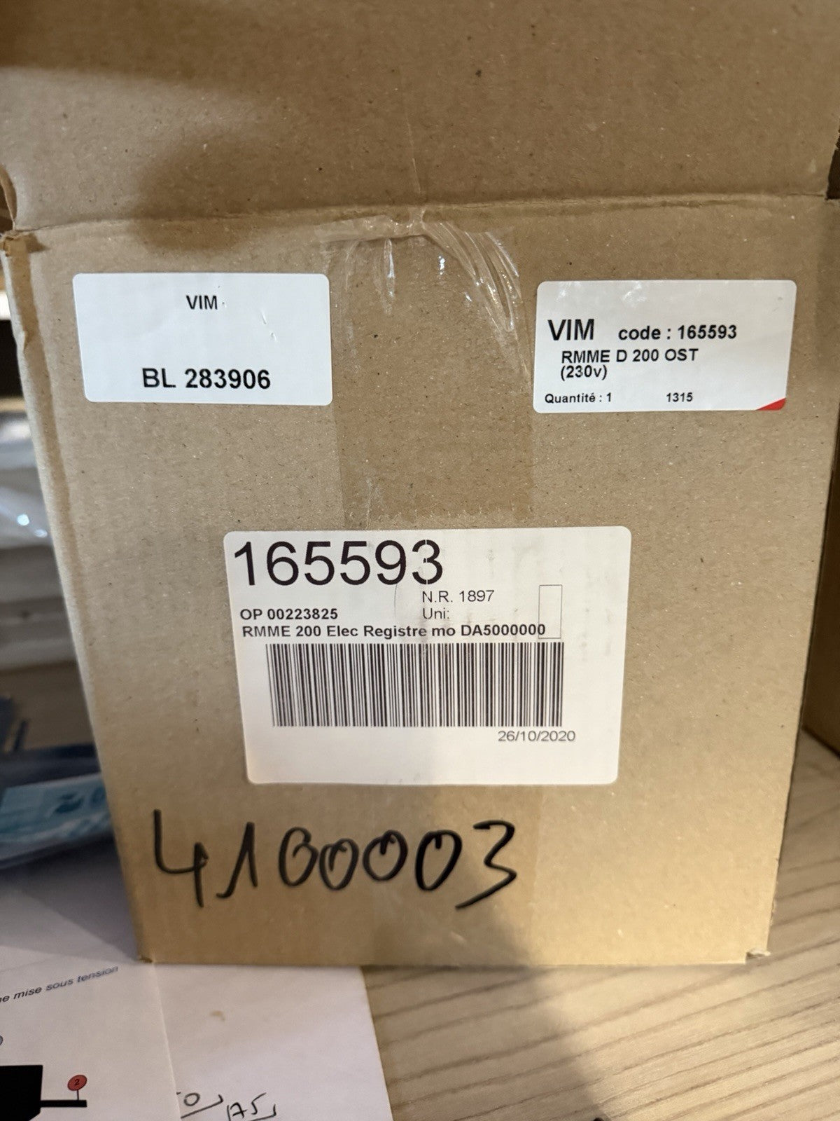 Registre motorisé RMME 200 VIM neuf
