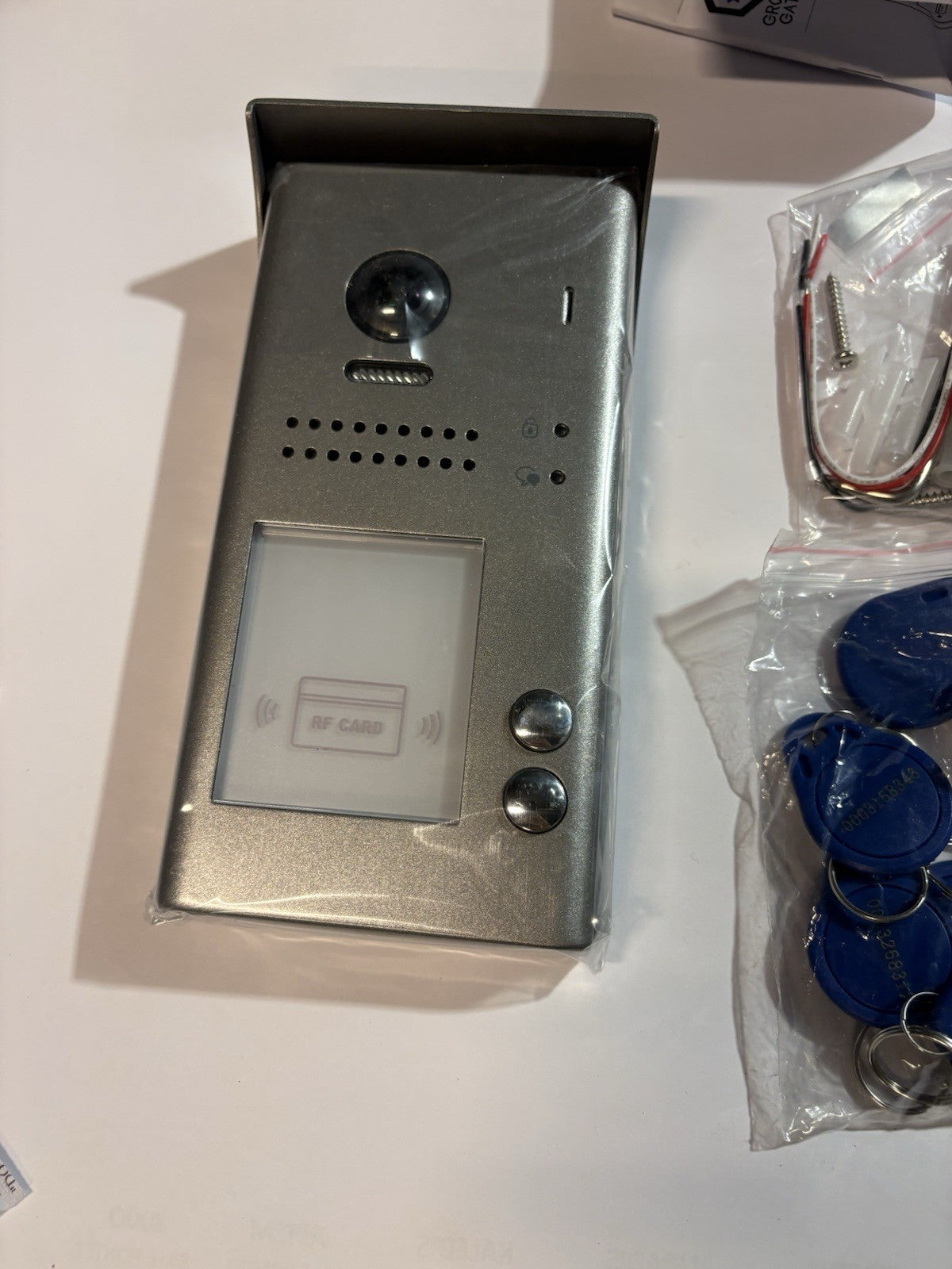 Platine de rue pour 2 logements caméra et badges dt607/id/fe-s2