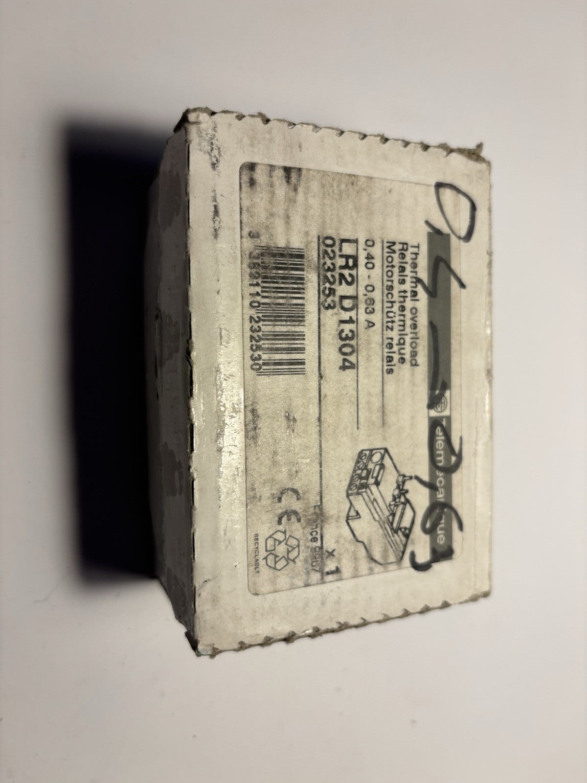 Relais thermique TeSys Télémécanique / Schneider - LR2 D1304 (0,40 - 0,63 A)