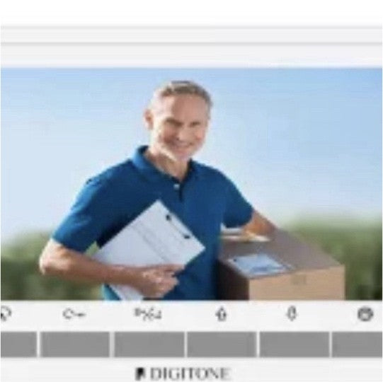 DIGITONE ZEN Moniteur interphone vidéo écran tactile 7" blanc support + manuel