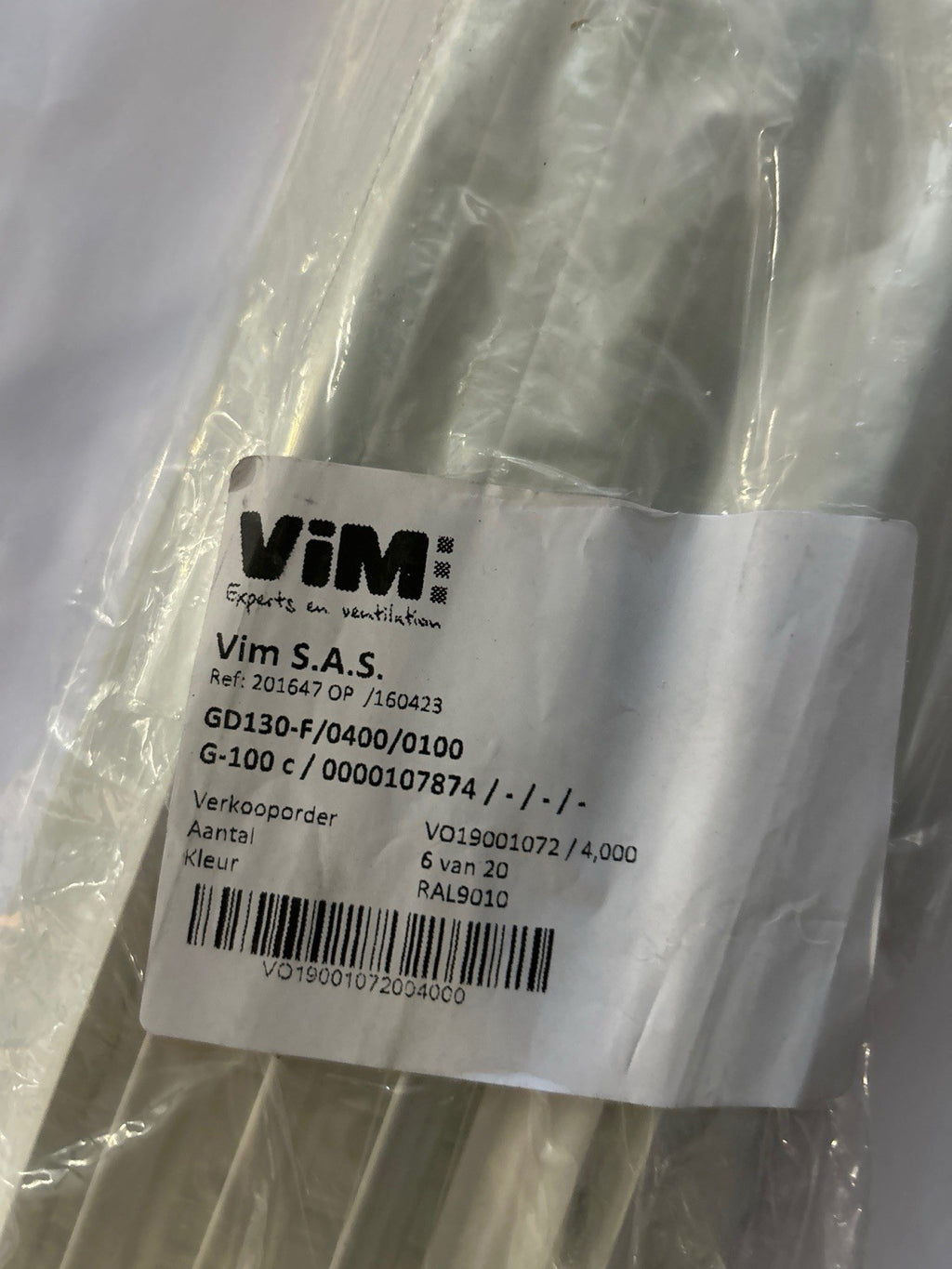 Grille de ventilation ViM GD130-F – Neuve – RAL 9010