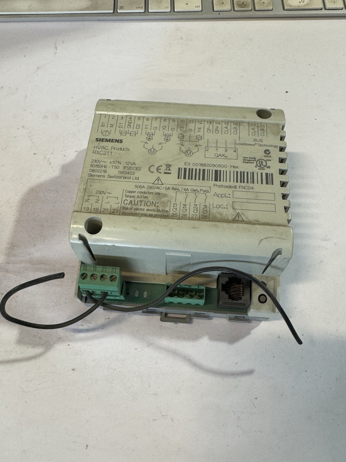 SIEMENS RXC21.1/FNC04 Régulateur terminal