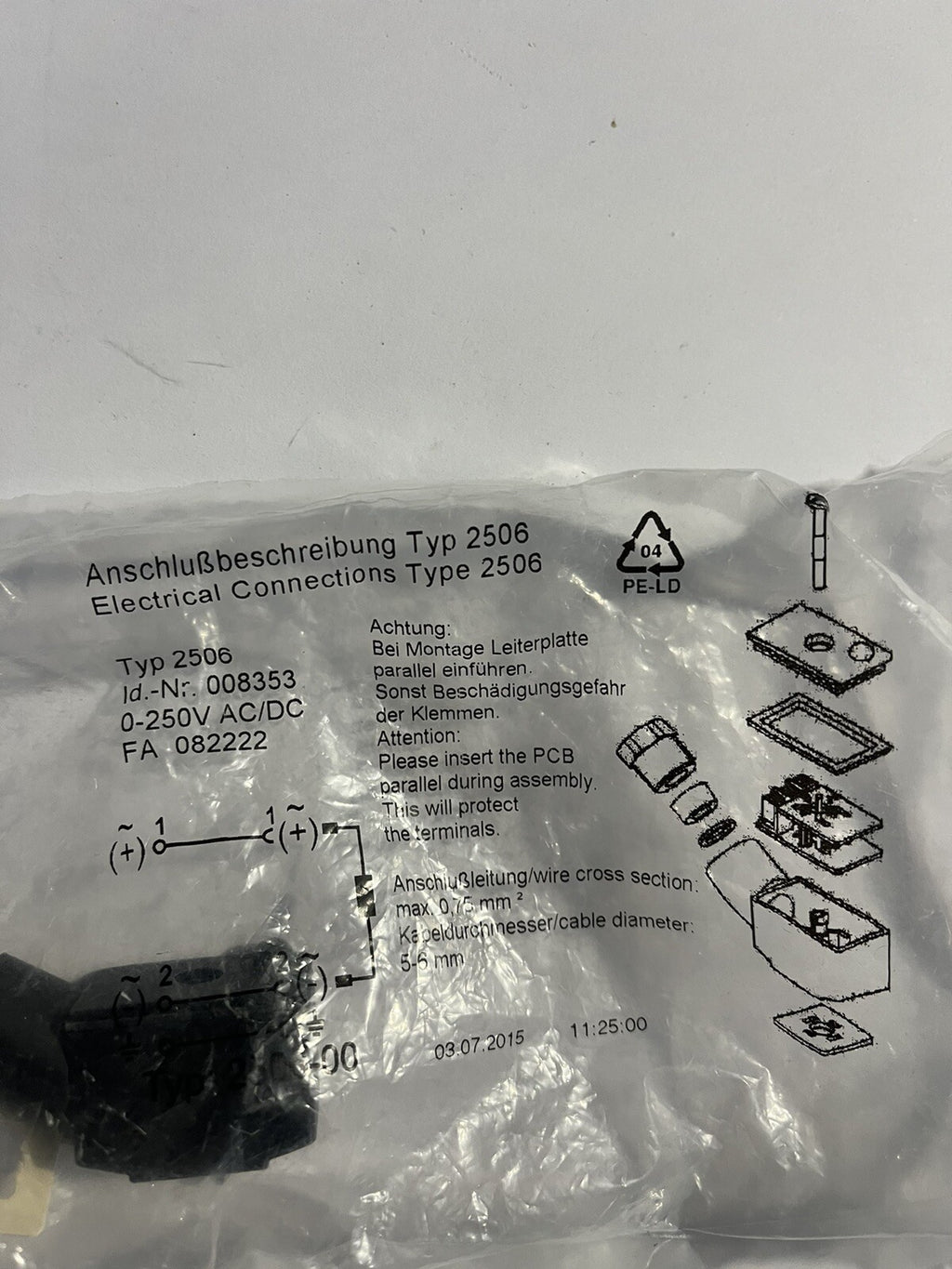 Connecteur Burket 2508 Pour Électrovanne
