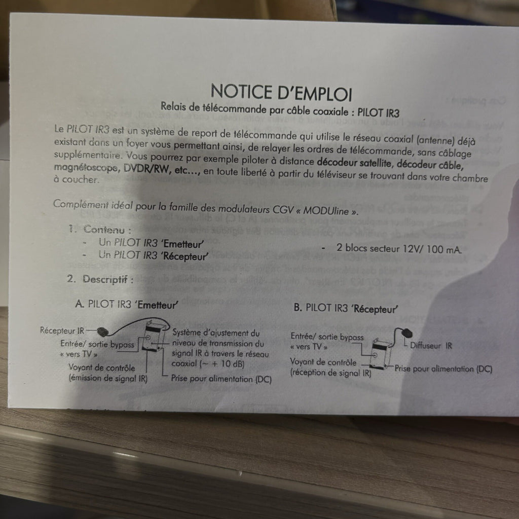 PILOT IR3 ÉMETTEUR