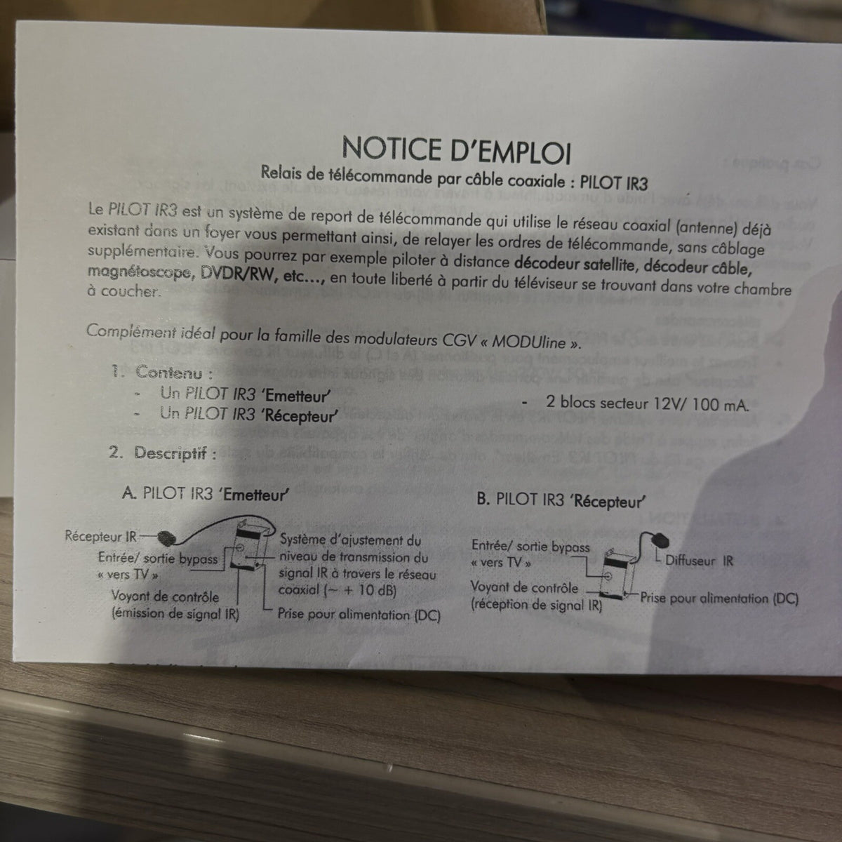 PILOT IR3 ÉMETTEUR