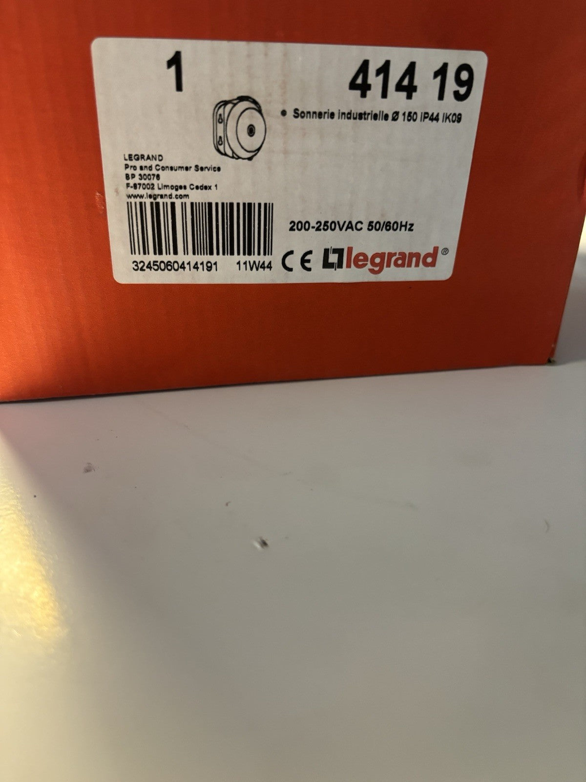 Sonnerie industrielle Legrand Ø 150 IP44 IK09 - 200-250VAC (Neuve)