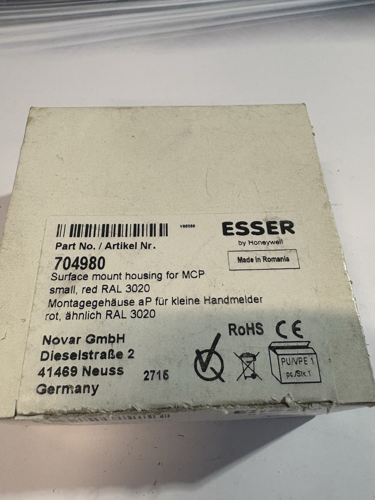 Socle pour déclencheur manuel esser 704980