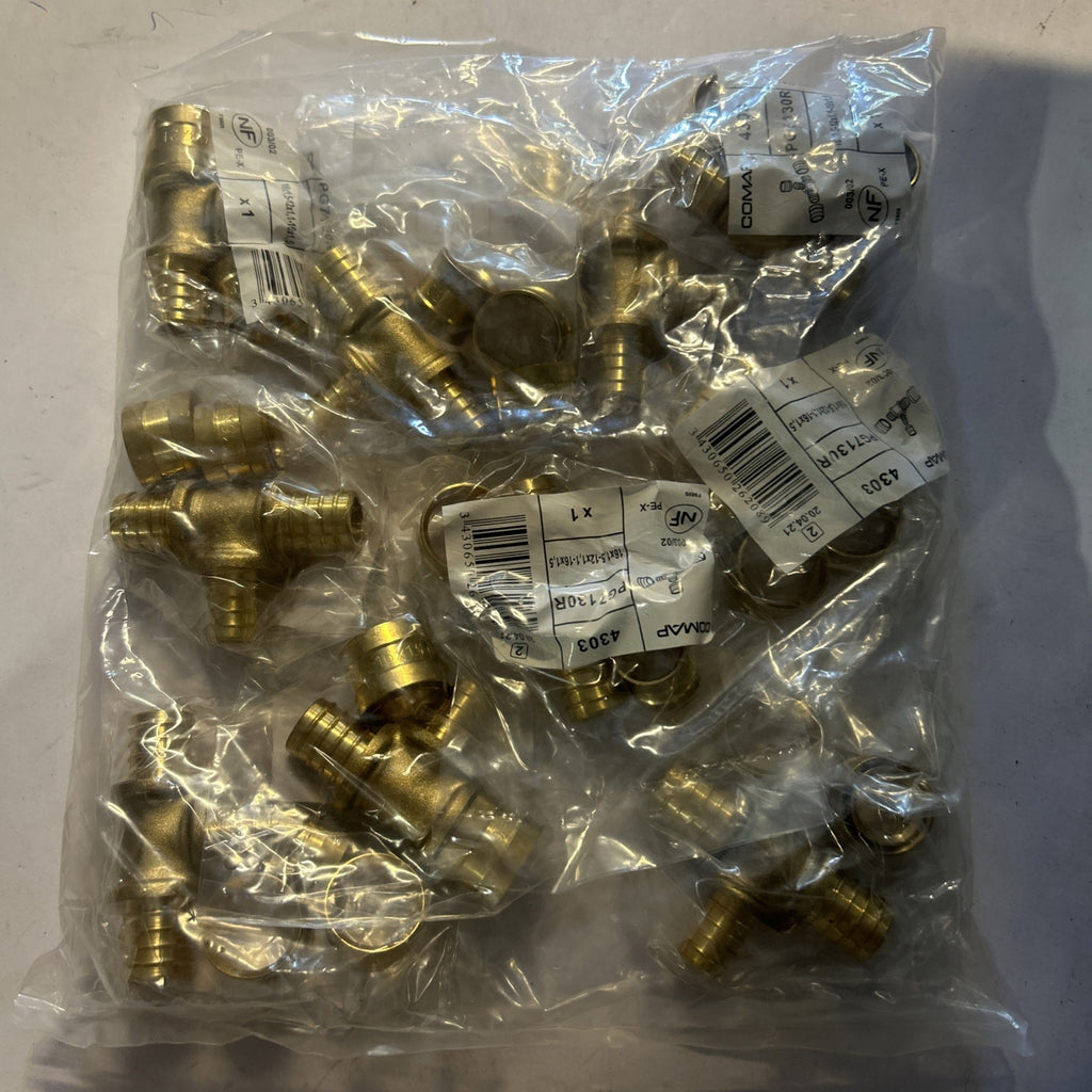 Lot De 10 Té réduit à glissement 16x1,5-12x1,1-16x1,5