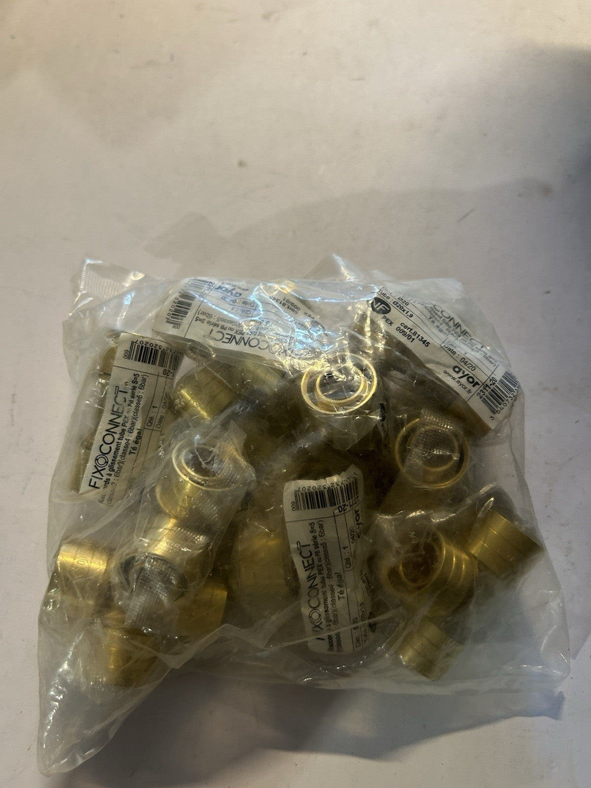 Lot De 10 raccord À Glissement Pour tube Per (PEX ou PB) Série=5