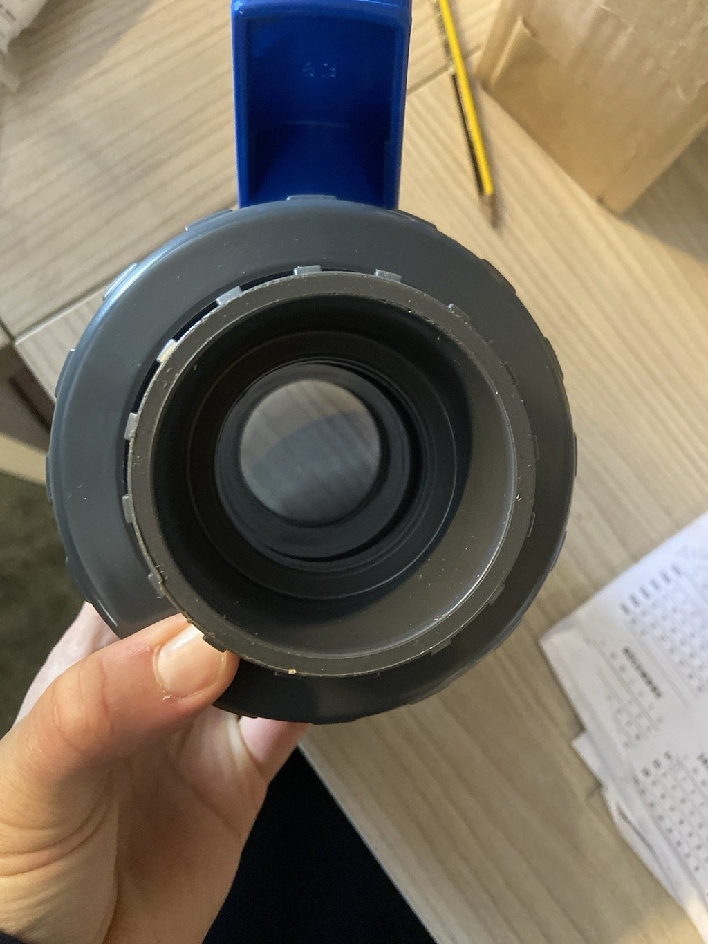Vanne à coller poignée bleue F/F 63 FITT