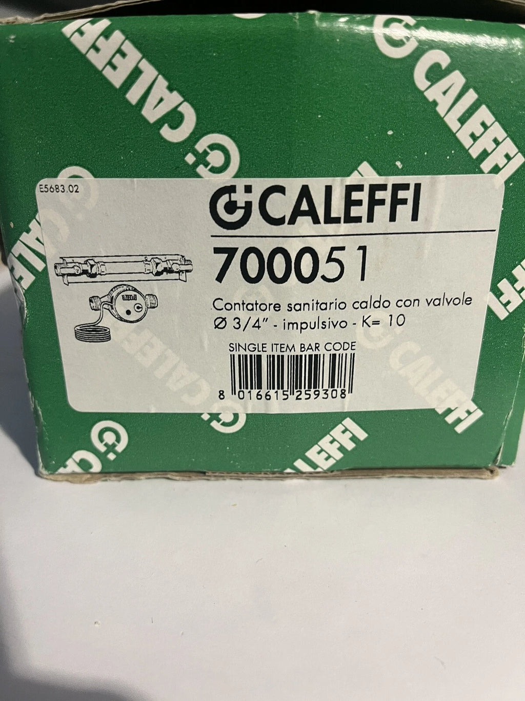 Kit compteur pour eau chaude caleffi 700051