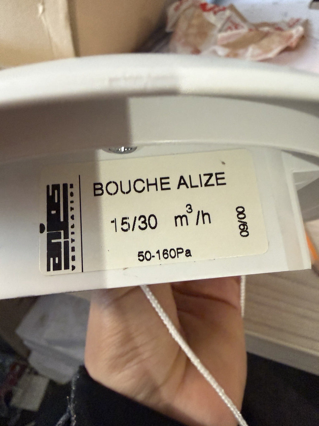 Bouche extraction ALIZE AUTO 15/30 m3/h