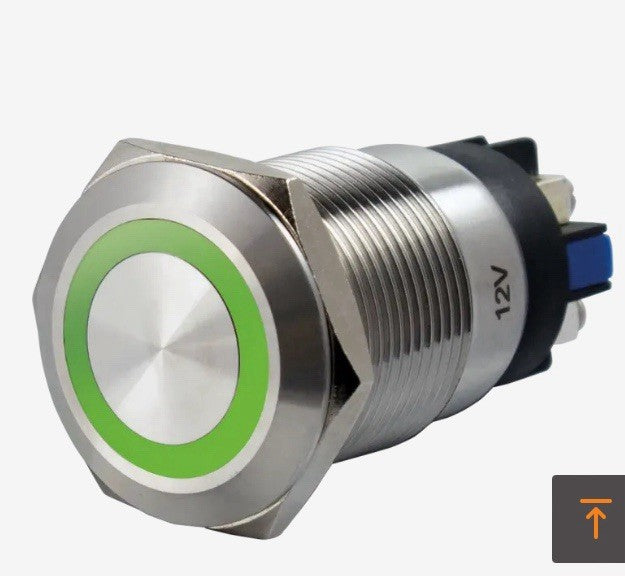 Bouton poussoir, Ø 19 mm, Halo Vert