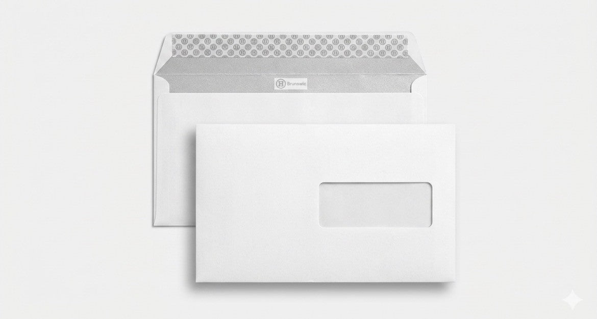 Enveloppe vélin, format c5, 229 x 162 mm, avec fenêtre