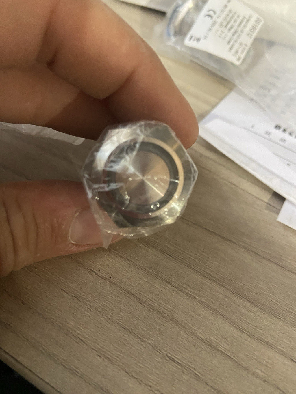 Bouton poussoir, Ø 19 mm, Halo Vert