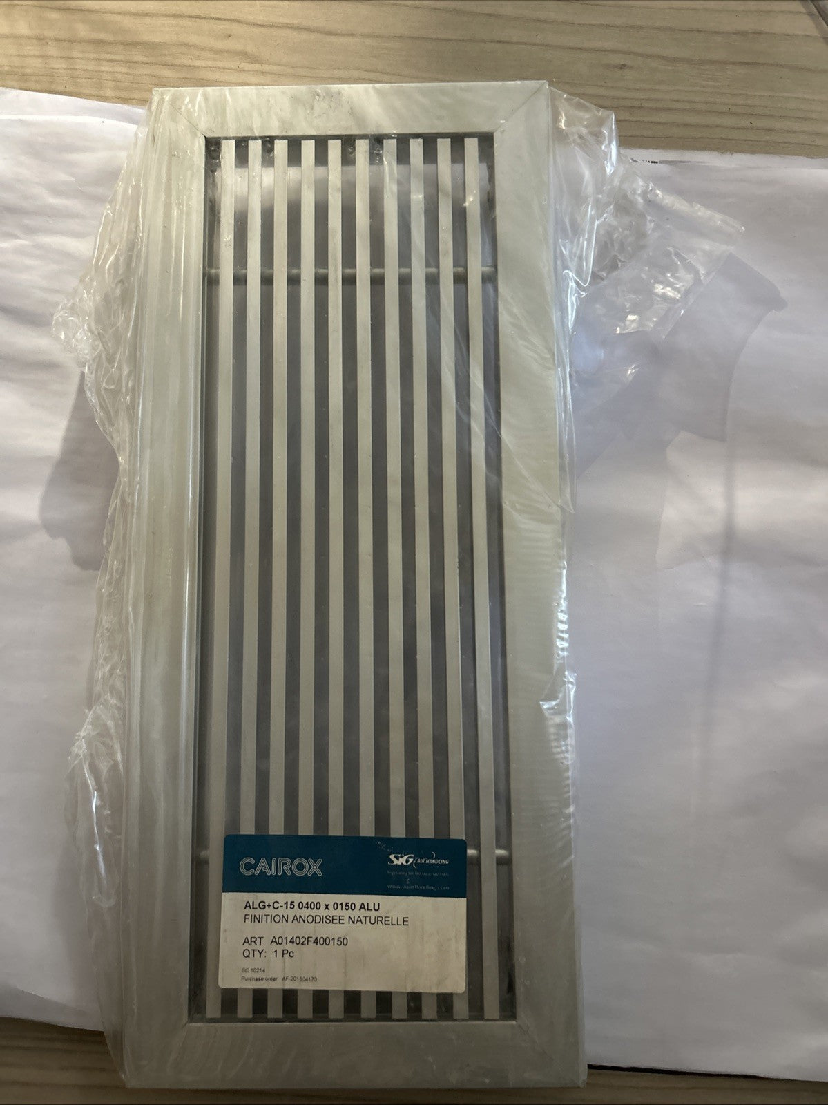 Grille de ventilation aluminium CAIROX ALG+C-15 (400x150)
