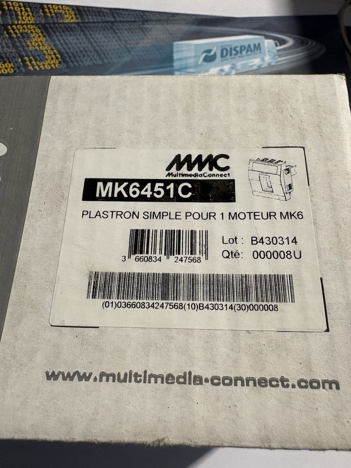 Lot de 8 Plastron simple pour 1 moteur mk6 mmc mk6451c