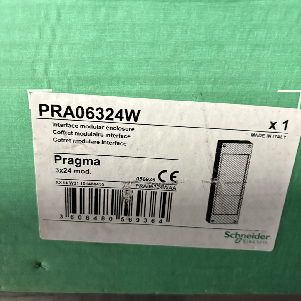 Pragma, coffret d'interface 3 rangées pour coffret 24 modules, plastron blanc