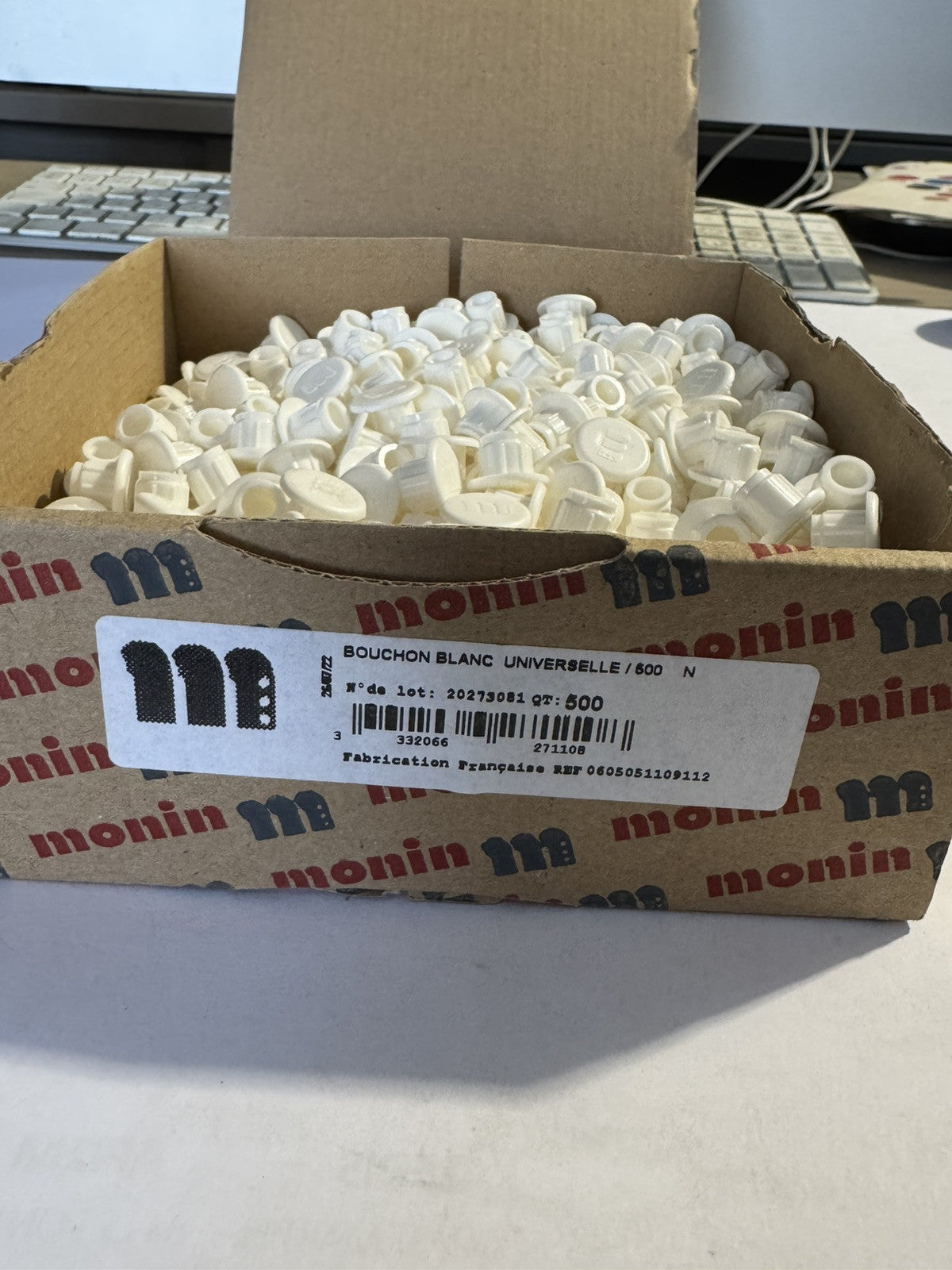Bouchon Plastique Blanc Monin