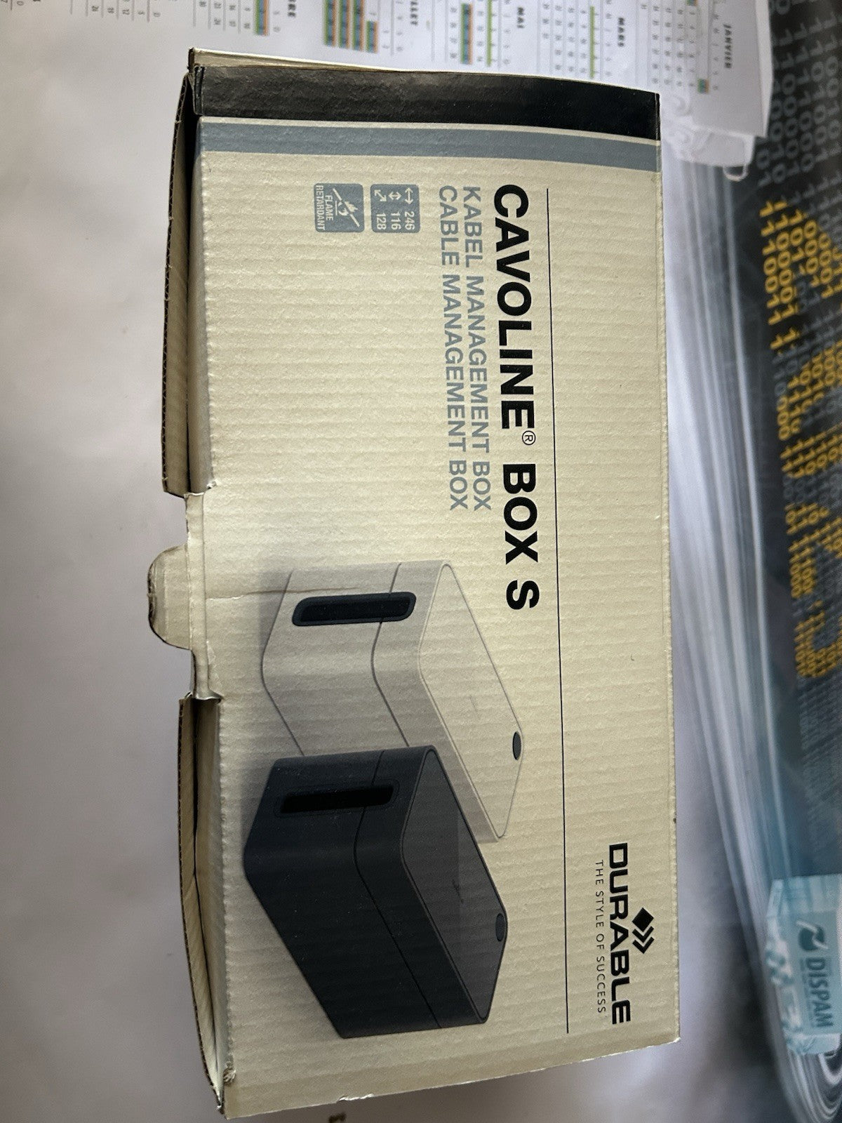 Durable Boîtier rangement de câbles CAVOLINE® BOX S 503510 gris 1 pc(s)
