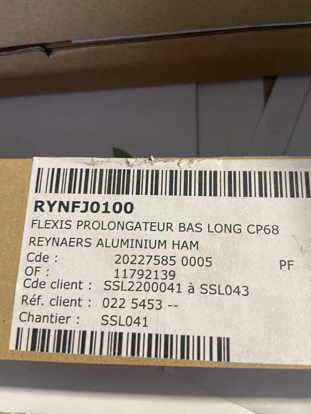 PROLONGATEUR BAS CP68 REYNAERS : 022 5453