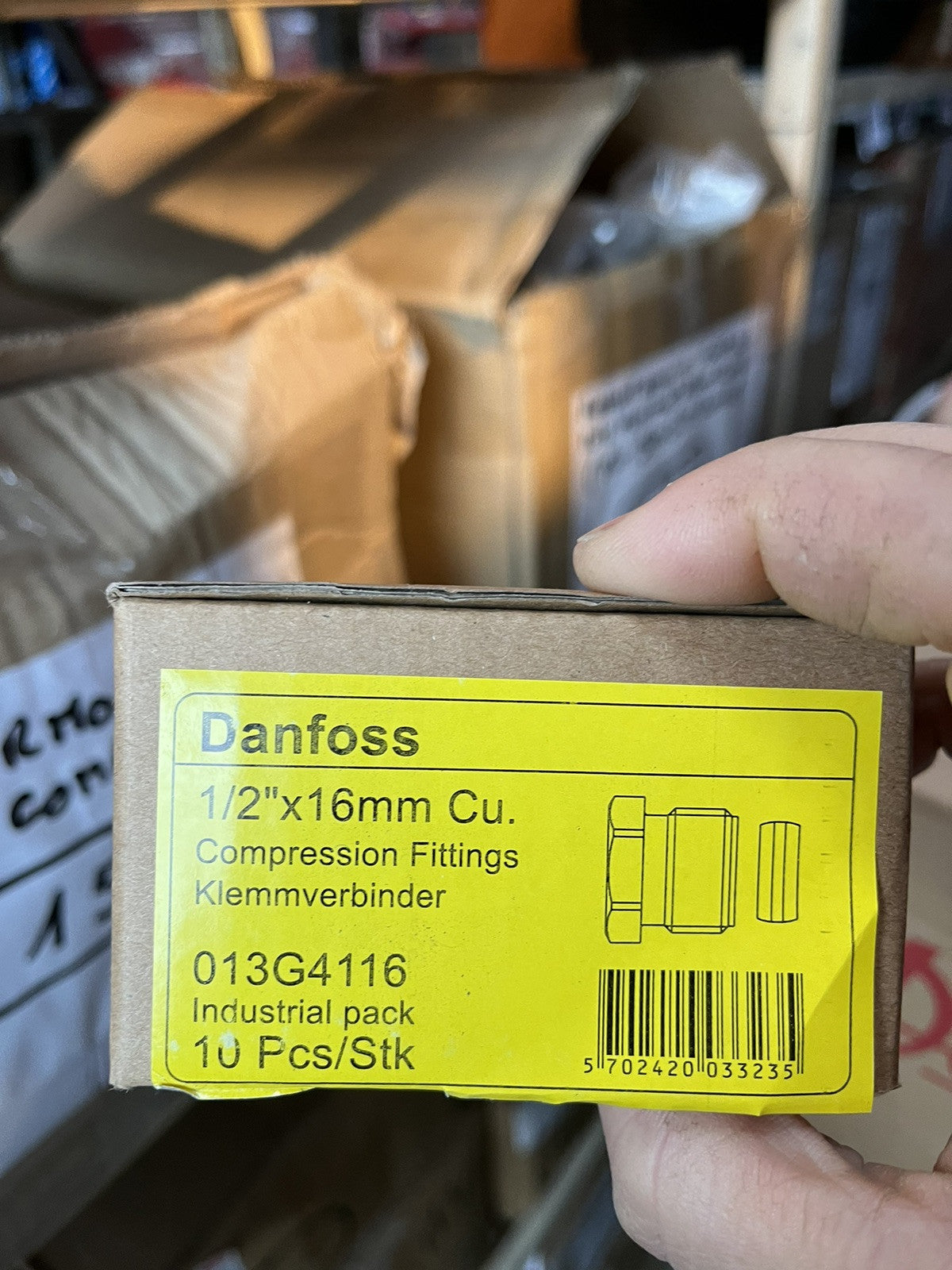 Raccord à compression CUIVRE 14/16 DN15 - Mâle 1/2"(15/21) pour corps de vanne D