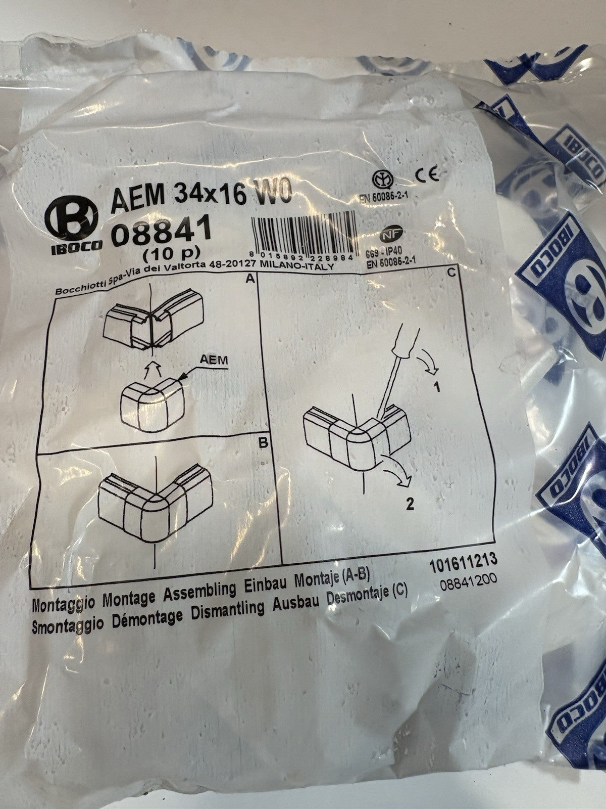 Paquets de 10 Angle extérieur pour Optima TM 34x16 blanc IBOCCO B08841