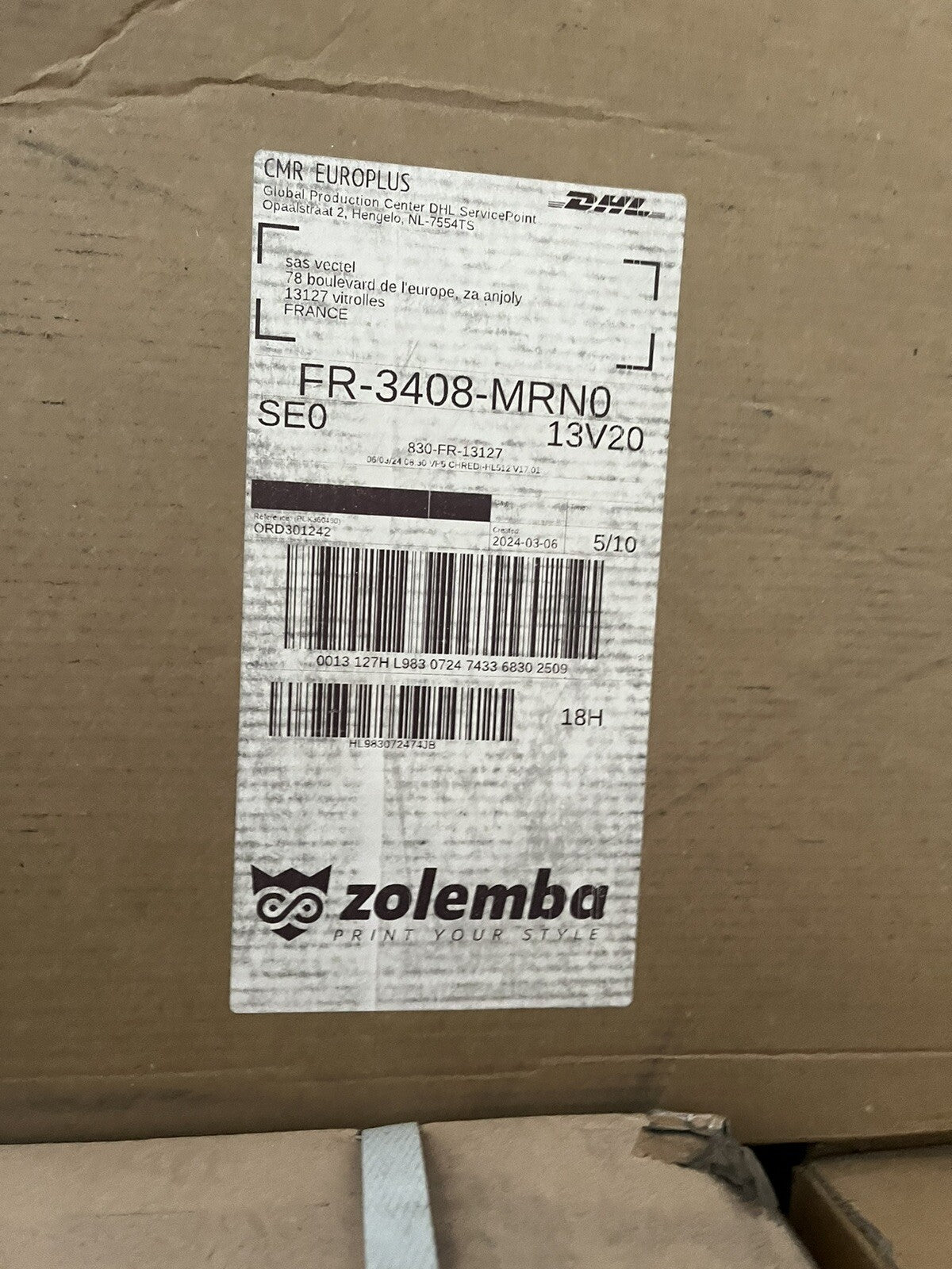 Étiquettes Dpd Zolemba