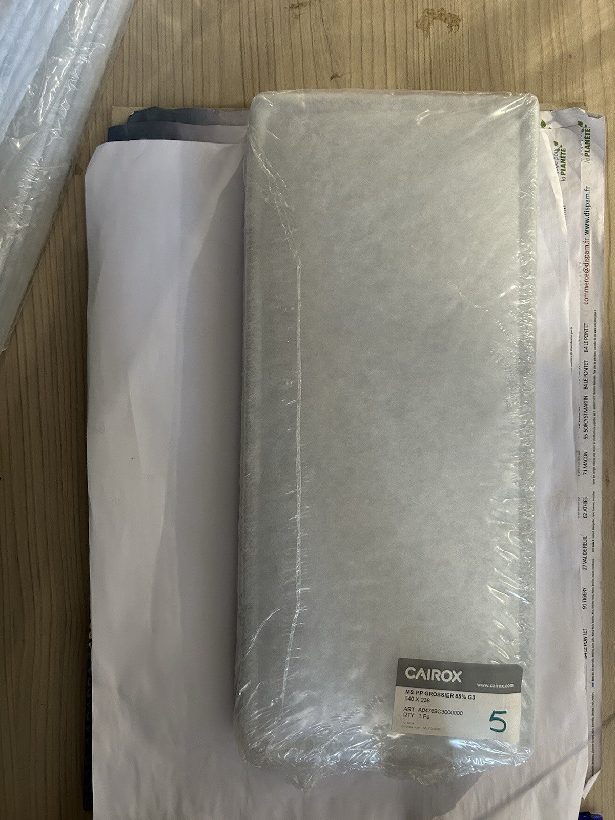 Filtre de ventilation CAIROX MS-PP G3 (540x238) - Neuf